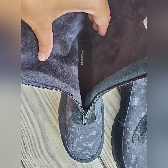 Landsend Women's Black and Gray Floral Boots - Picture 10 of 10